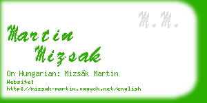 martin mizsak business card