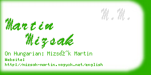 martin mizsak business card